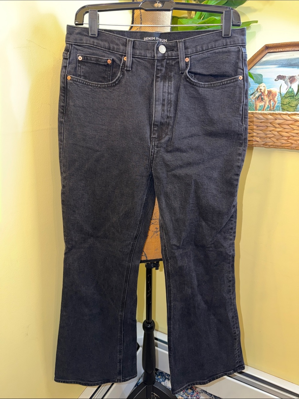 Denim Forum Black “Twiggy High Rise Flare 28L” Size 29
